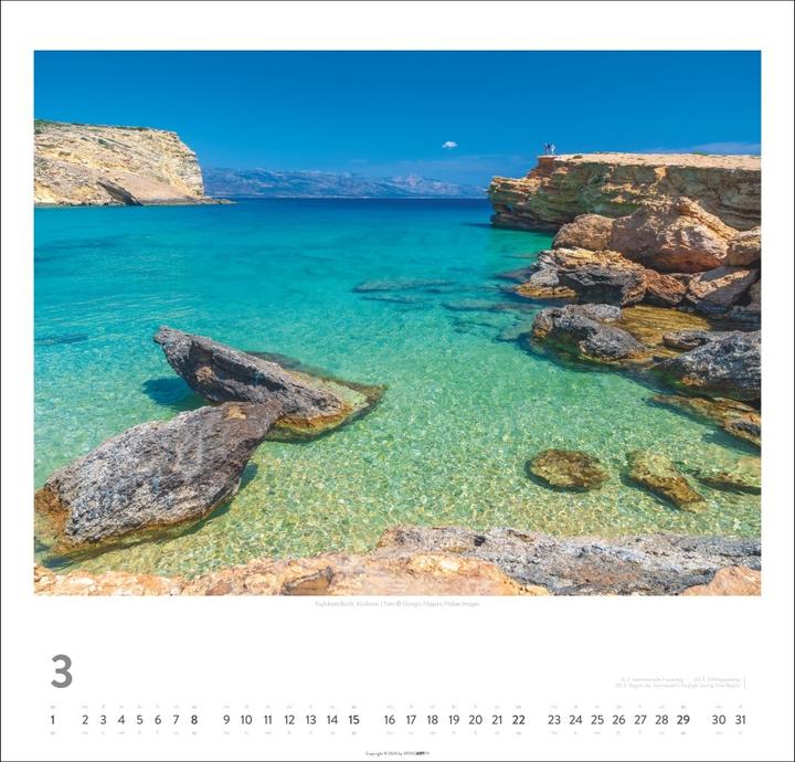 Actual product image Griechische Inseln Kalender 2026 - Im Land der Götter (48 x 46 cm)