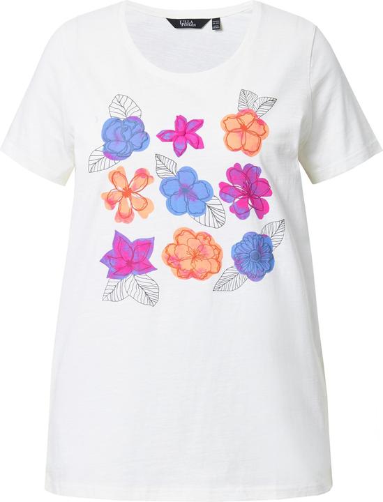 Produktbild Ulla Popken T-Shirt, Blüten, A-Linie, Rundhals, Halbarm (42, 44)
