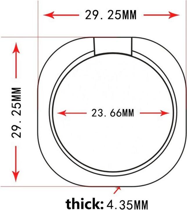 Image du produit PhoneLook Anneau support 360° Support de doigt interchangeable pour Smartphone / Tablettes rose