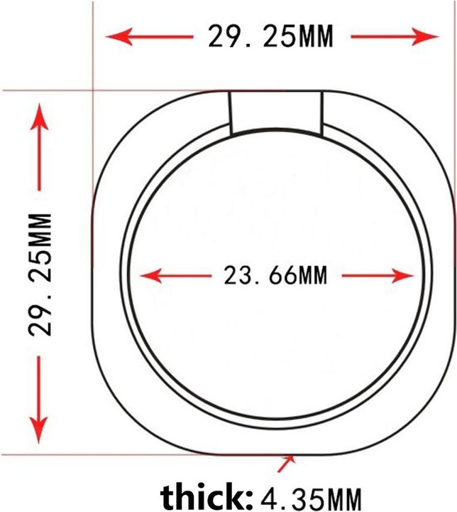 Produktbild PhoneLook Support Ring 360° Austauschbare Finger & Einhand Haltering für Smartphone / Tablets -