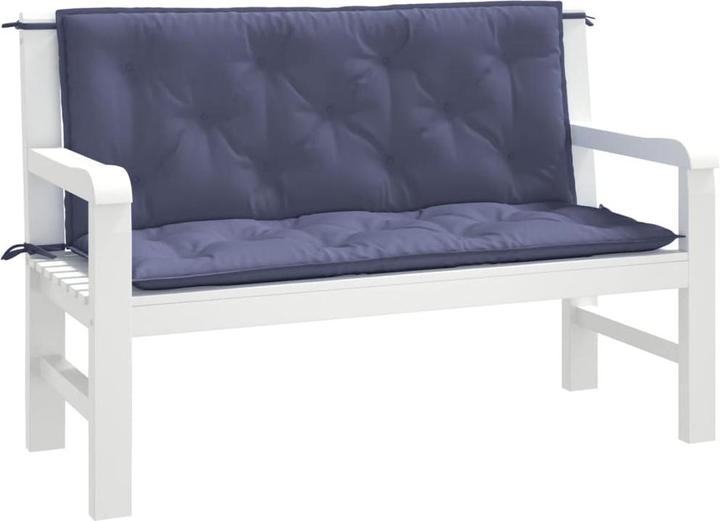 Actual product image VidaXL Garden bench cushions 2 pcs. O x ford fabric (200 x 50 x 7 cm)