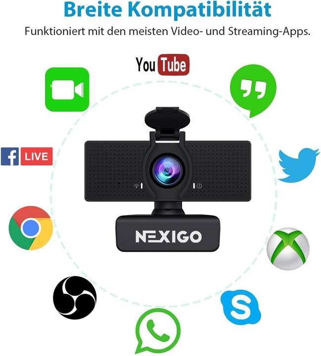 Produktbild NexiGo HD-Webcam 1080P mit Mikrofon
