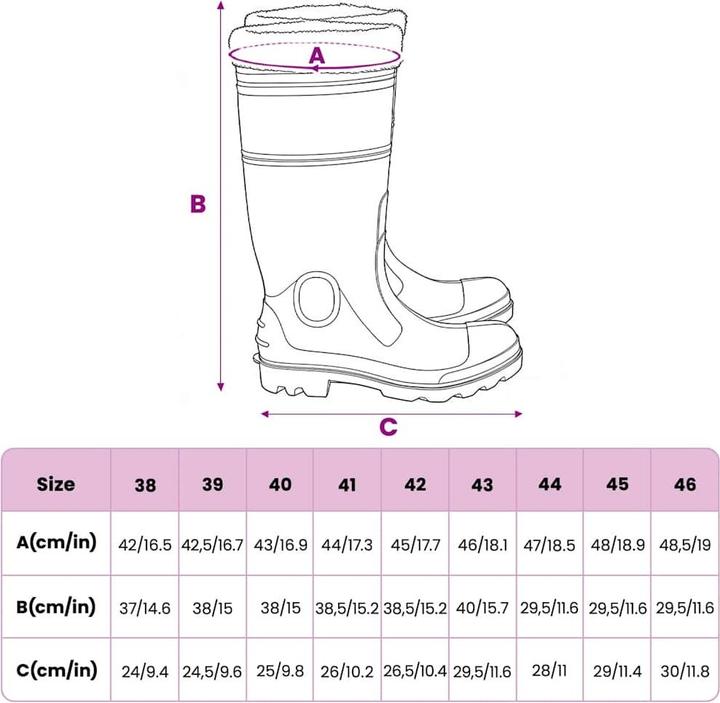 Actual product image vidaXL Gummistiefel (45)