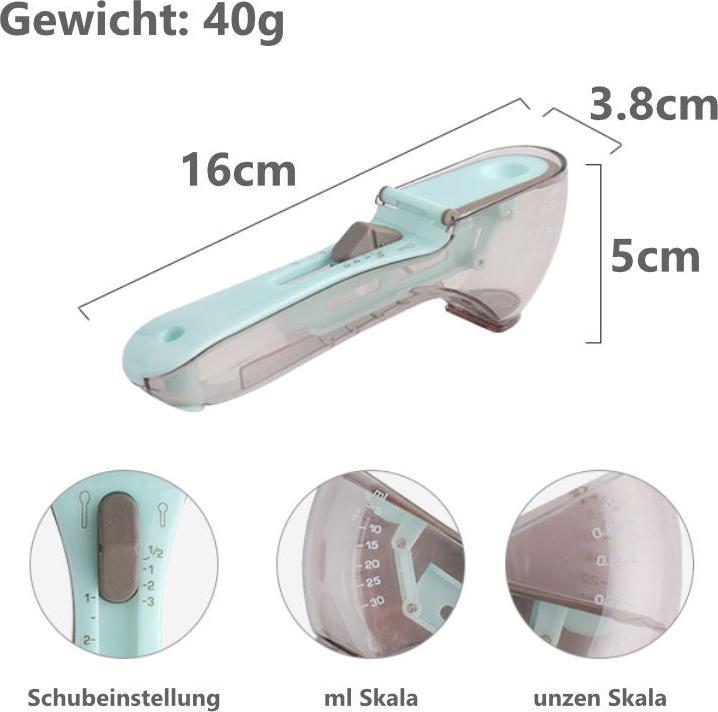 Produktbild Hermex Dosierlöffelset Messlöffelset Messbecher- und Messlöffelset (130 ml)