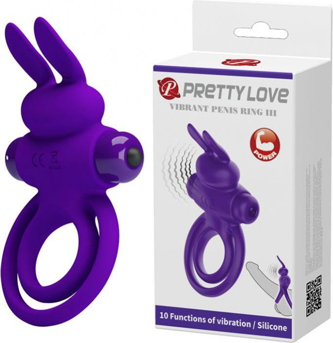 Productafbeelding Pretty Love Vibrierender Penisring mit Kaninchenohren (0.40 cm)