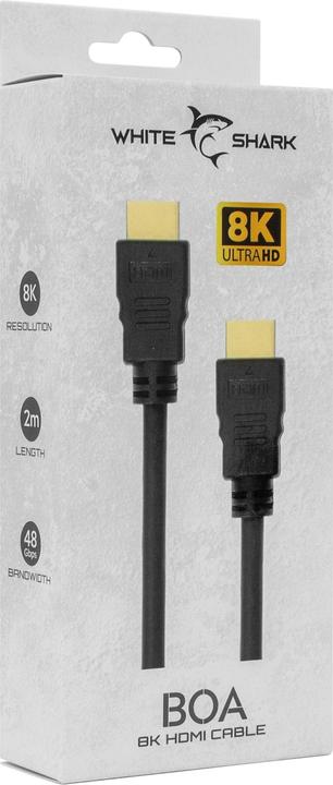 Produktbild White Shark BOA cable HDMI-HDMI 2.1 M/M 2m 8K@60Hz (2 m)