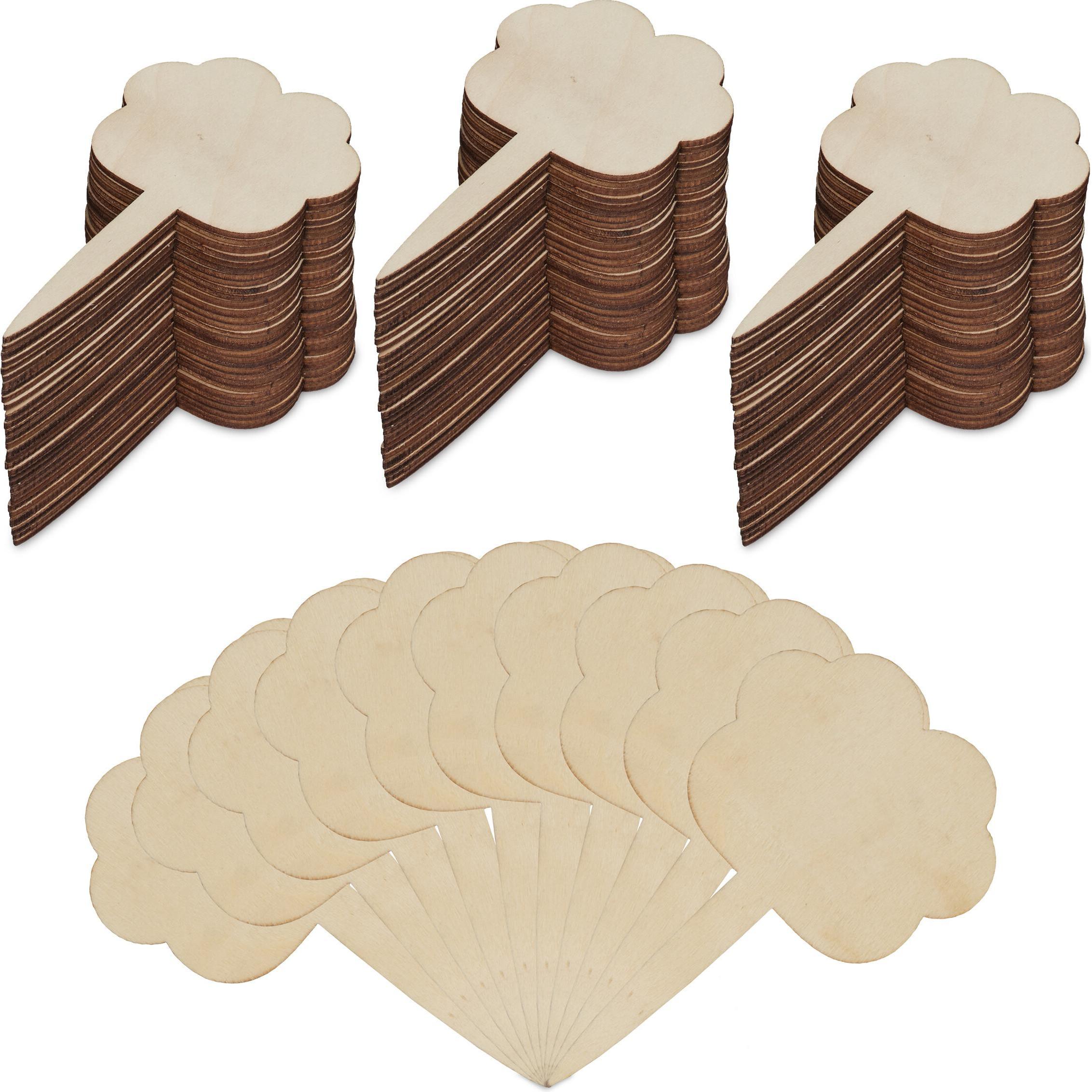 Relaxdays, Pflanzen Zubehör, 100x Pflanzenstecker (20 cm, 6 cm)