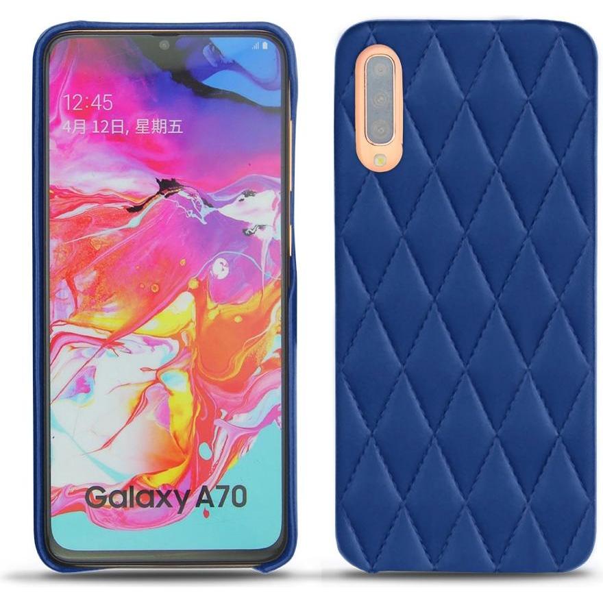 Noreve Lederschutzhülle (Samsung Galaxy A70), Smartphone Hülle, Blau