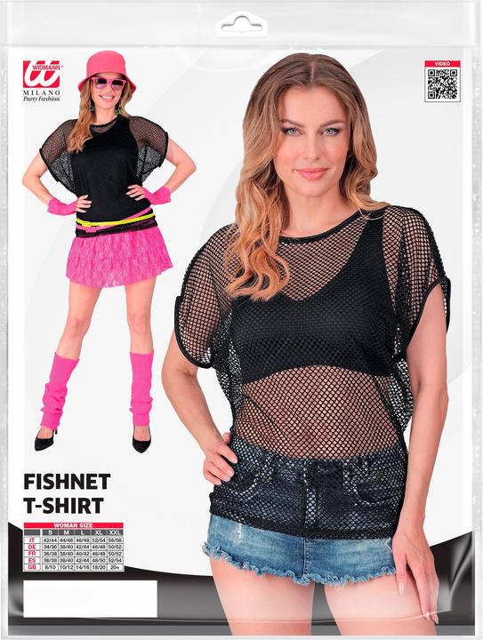 Actual product image Widmann Black mesh shirt short sleeves (L)