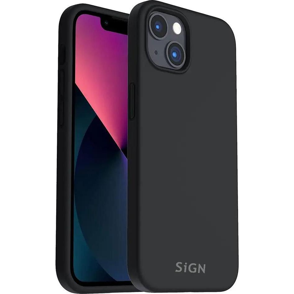 Thumbnail - SIGN Liquid Silicone Case for iPhone 14 - Black (Apple iPhone 14), Smartphone Hülle, Schwarz