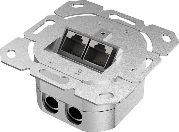 Image du produit Hama Prise réseau, CAT-6a, 10 Gbit/s, blindée, 2 ports, encastrée