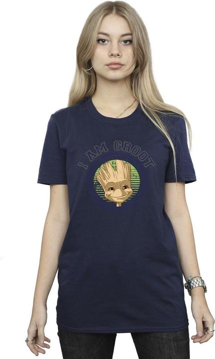 Actual product image Guardians of the Galaxy Womens/Ladies Groot Varsity Cotton Boyfriend T-Shirt (XXL)