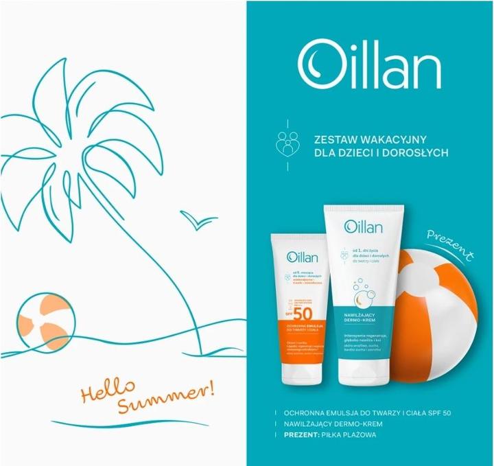 Actual product image Oceanic Oillan Sun Holiday Set Spf50 Emulsion 100 Ml Cream 200 Ml (Sun cream face, Suntan cream, SPF 50)