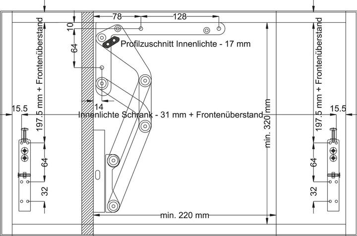 Produktbild Peka Metall Lift-up mechanism (1 Stk.)