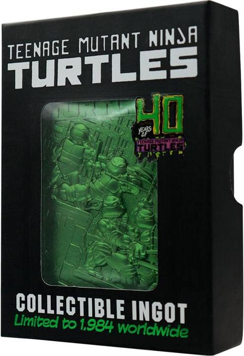 Actual product image Fanattik Teenage Mutant Ninja Turtles Metal Bar 40th Anniversary Green Limited Edition