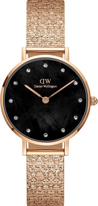 Immagine prodotto Daniel Wellington Pianoforte classico Petite Lumine Pressed Oro Rosa Nero (Orologio da polso analogico, 28 mm)