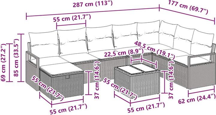 Produktbild vidaXL gartenmöbel