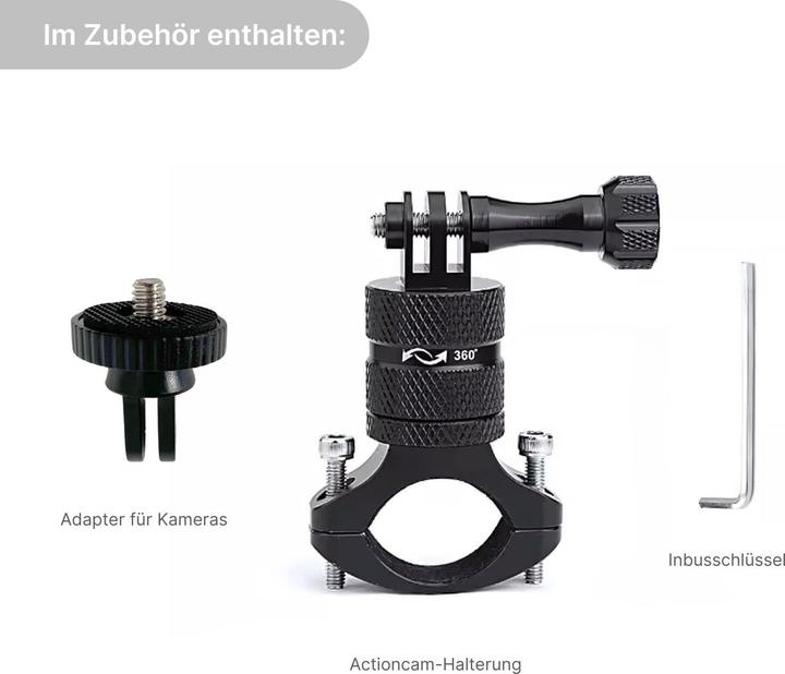 Image du produit Hermex Velo Actioncam-Halterung Fahrradlenker für Insta360 One X GoPro (Héros)
