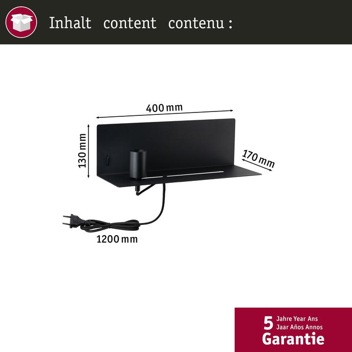 Produktbild Paulmann Wandleseleuchte Devara (E27)