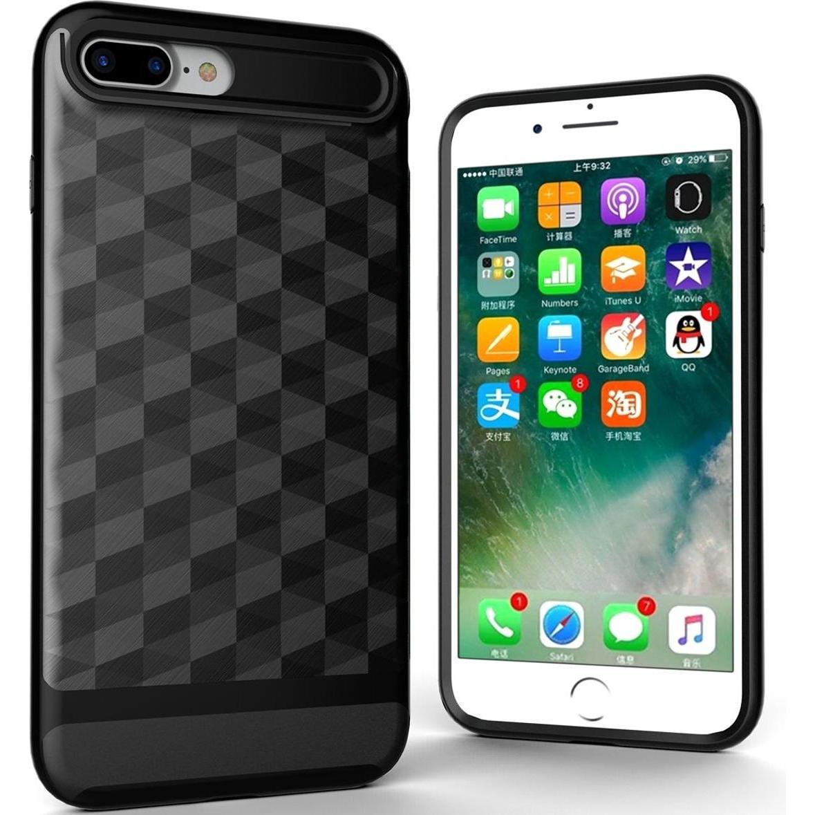 König Design Apple iPhone 7 Plus Hülle Case Handy Cover Schutz Tasche Schutzhülle Schwarz (Apple iPhone 7 Plus), Smartph...