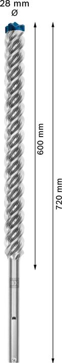Produktbild Bosch Professional Zubehör EXPERT SDS max-8X Hammerbohrer, 28 x 600 x 720 mm (28 Millimeter)