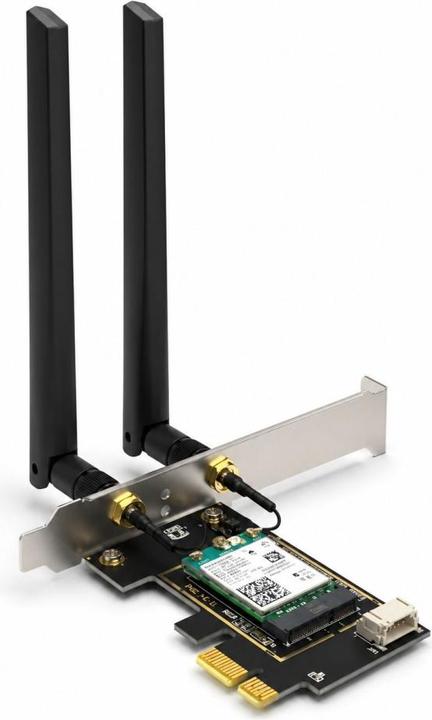 Produktbild PowerGuard WiFi 6E Intel AX210 PCI-E WLAN Karte mit Bluetooth 5.3 für Desktop PC