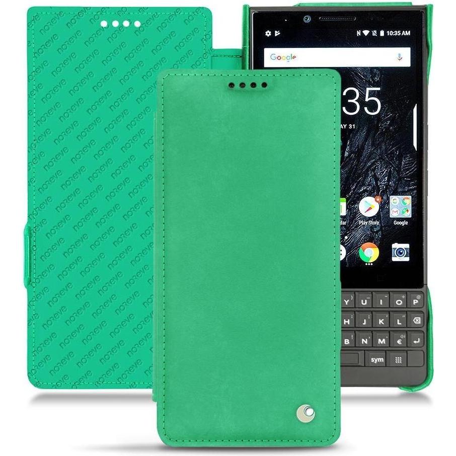 Noreve Lederschutzhülle horizontal (Blackberry KEY2), Smartphone Hülle, Grün