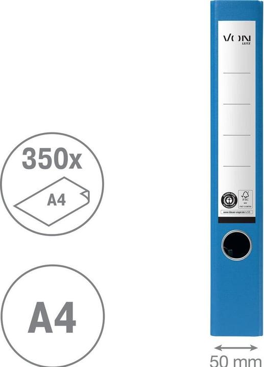 Produktbild von Ordner 5 cm, Blau (A4, 50 mm, 1 Stk.)