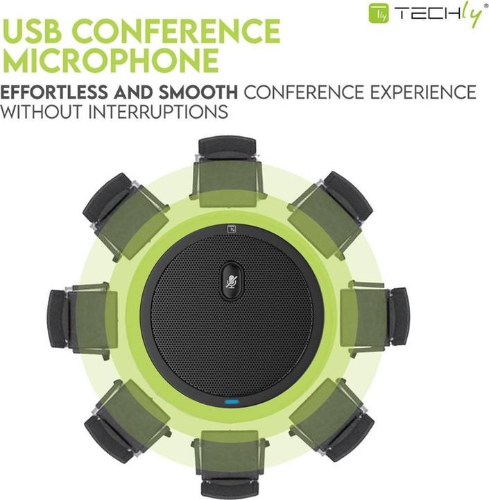 Actual product image Techly ICC SH-22 microphone Black Conference microphone