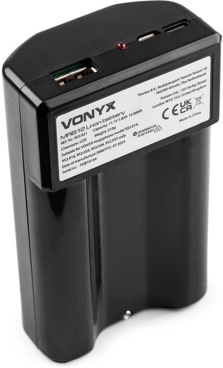 Vonyx Akku Pack MRB12, Zubehörtyp Lautsprecher: Akku (Megaphone)