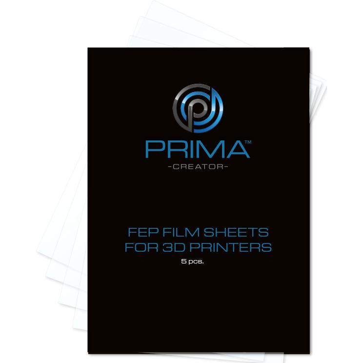 Prima Creator PRIMACREATOR FEP Fogli di pellicola 140 mm x 200 mm Confezione da 5, Accessori per stampante 3D