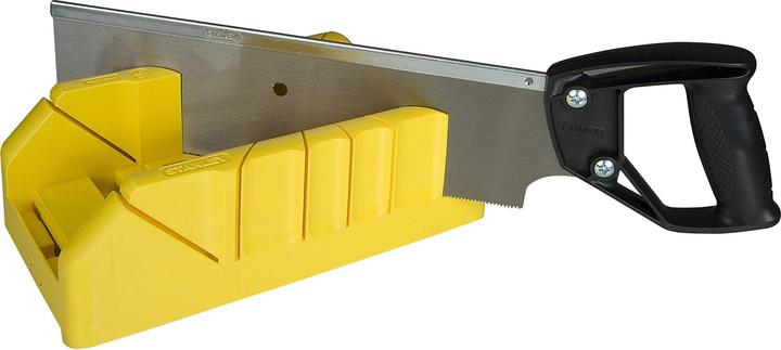 Actual product image Stanley Miter box plastic with back saw