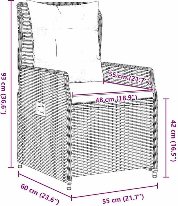 Actual product image vidaXL Garden dining set (80 cm)
