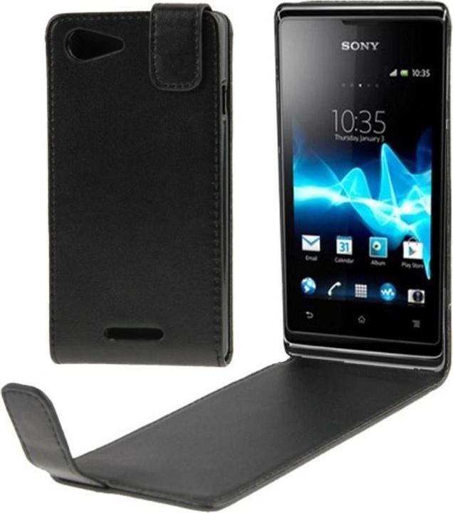 Actual product image König Design Mobile Phone Cover Protective Case Flip Phone Case for Sony Xperia E3 Black (Sony Xperia E3)