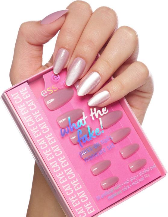Actual product image essence what the fake! PRESS-ON NAILS manicure set (Artificial nails, Rose)