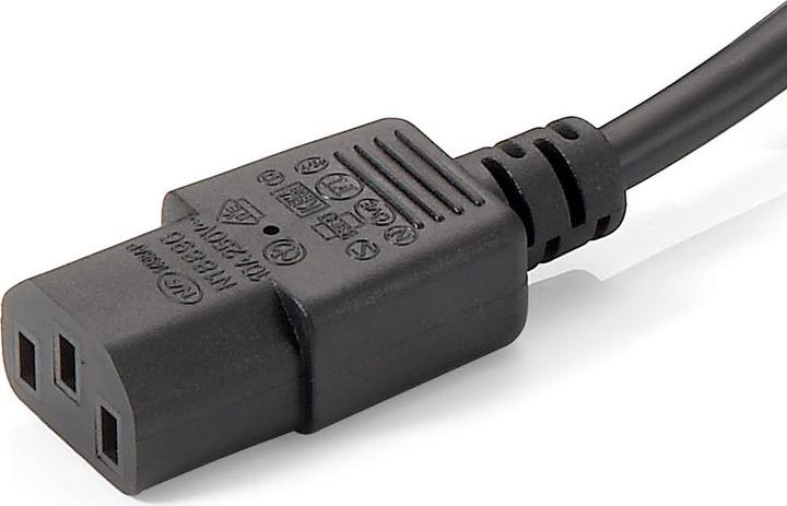 Produktbild equip Y-Netzanschlusskabel Schuko -> 2x IEC C13 St/Bu 1.8m Polybeutel (1.80 m)