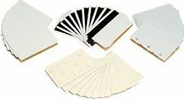 Actual product image Zebra Premier PVC Card with 3-Up Roll-Off Key Labels