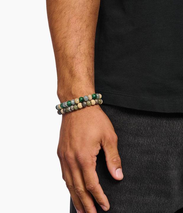 Immagine prodotto Thomas Sabo Armband Labradorit und Crocodile Jasper (21 cm, Argento 925)