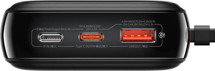 Produktbild Baseus Powerbank Qpow PRO with cable, 20000mAh, 22.5W (Black) (20000 mAh, 22.50 W, 76 Wh)