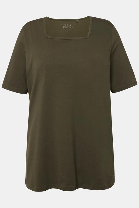 Actual product image Ulla Popken Essential Square Neck Stretch Tee (58, 60)