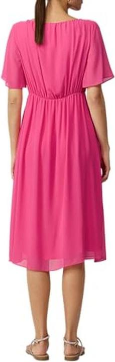 Actual product image S.Oliver Kleid Midikleid aus Chiffon mit kurzen Ärmeln und blickdichtem Futter (46)