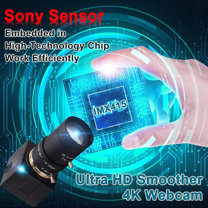 Actual product image ELP 4K UHD Webcam mit manuellem Zoomobjektiv (5-50mm)