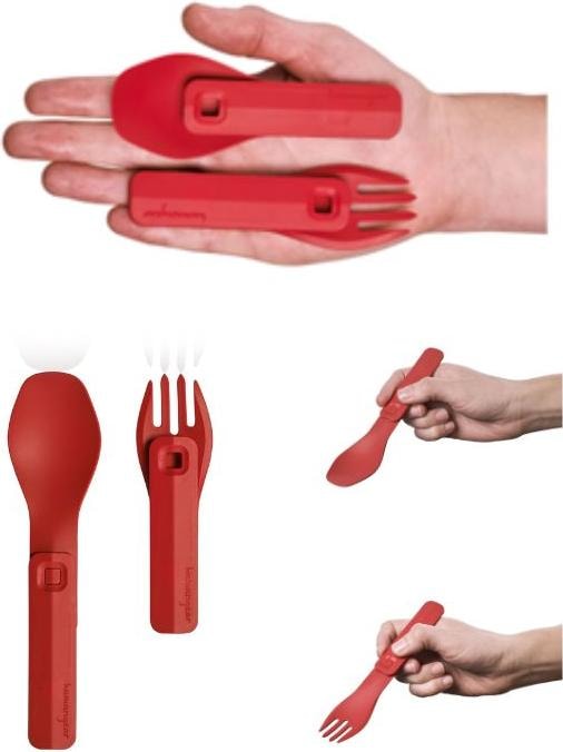 Produktbild humangear 074807 Besteck GoBites CLICK rot