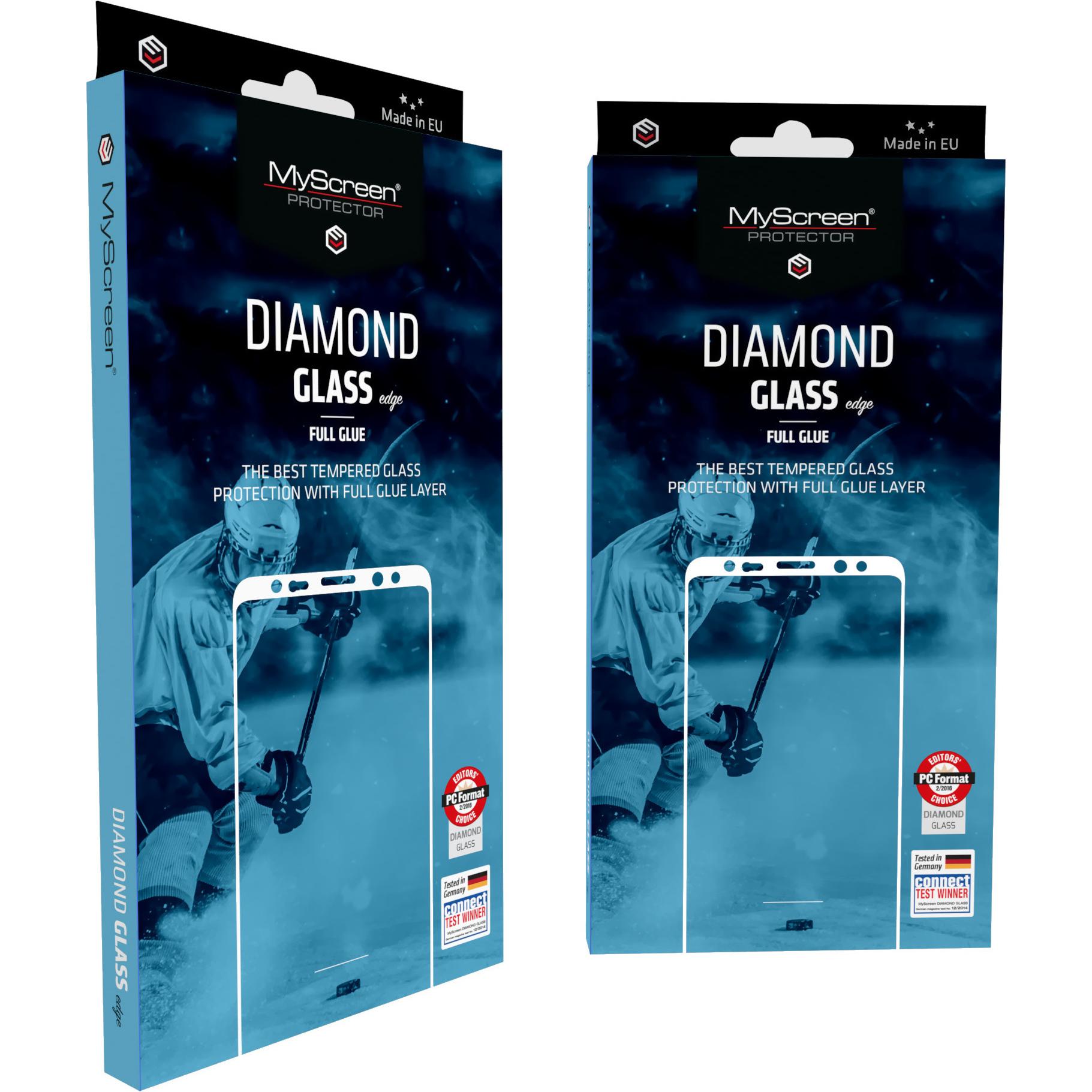 MyScreen Protector Diamond Glass Edge Full Glue (1 Stück, Huawei P30), Smartphone Schutzfolie, Schwarz