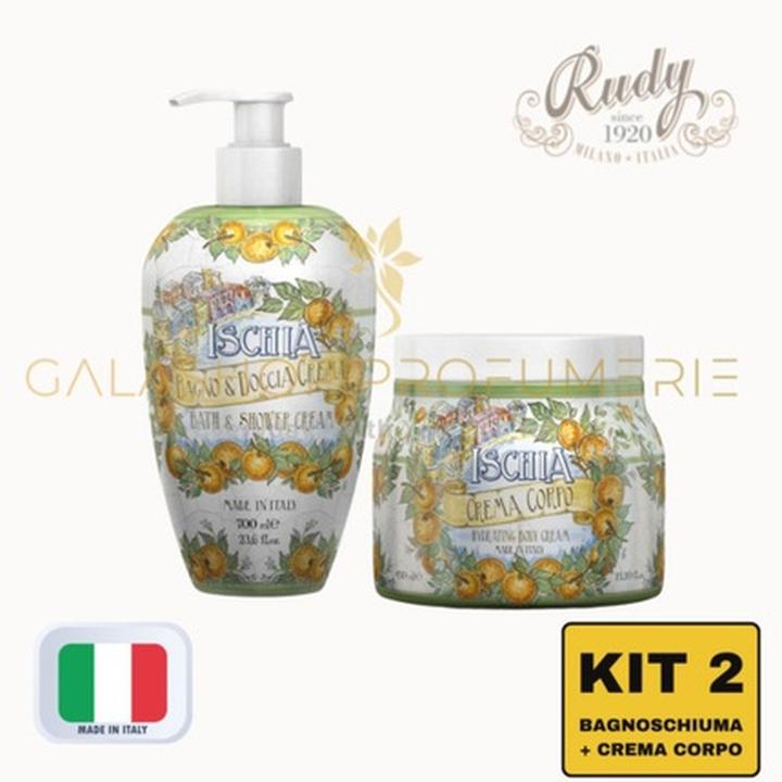 Rudy Project Kit The Majolica Ischia Bath Foam Body Cream Rudy Made in Italy (Körperpflegeset)