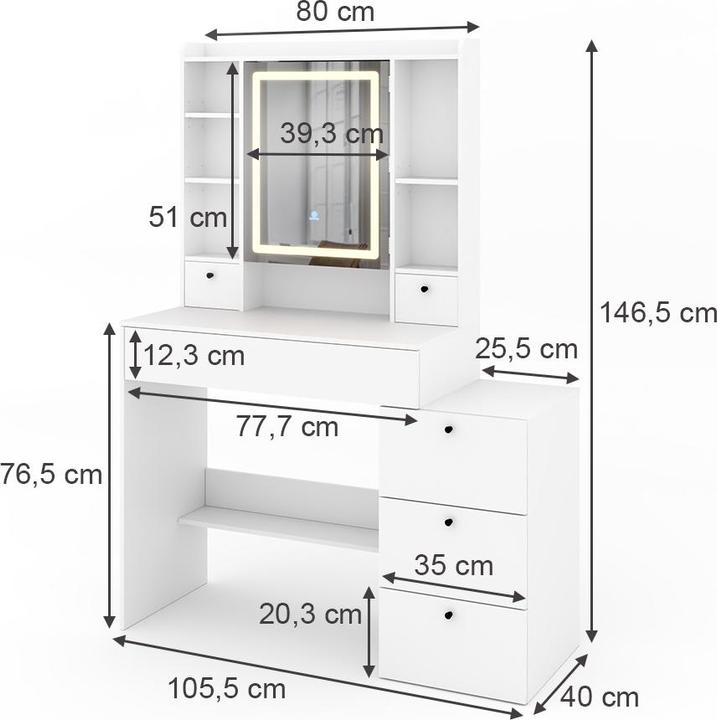 Image du produit Vicco Livora (105,5 x 40 x 146,5 cm)