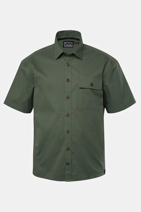 Sthuge Hemd, Halbarm, Kent-Kragen, kastiger Fit (5XL)