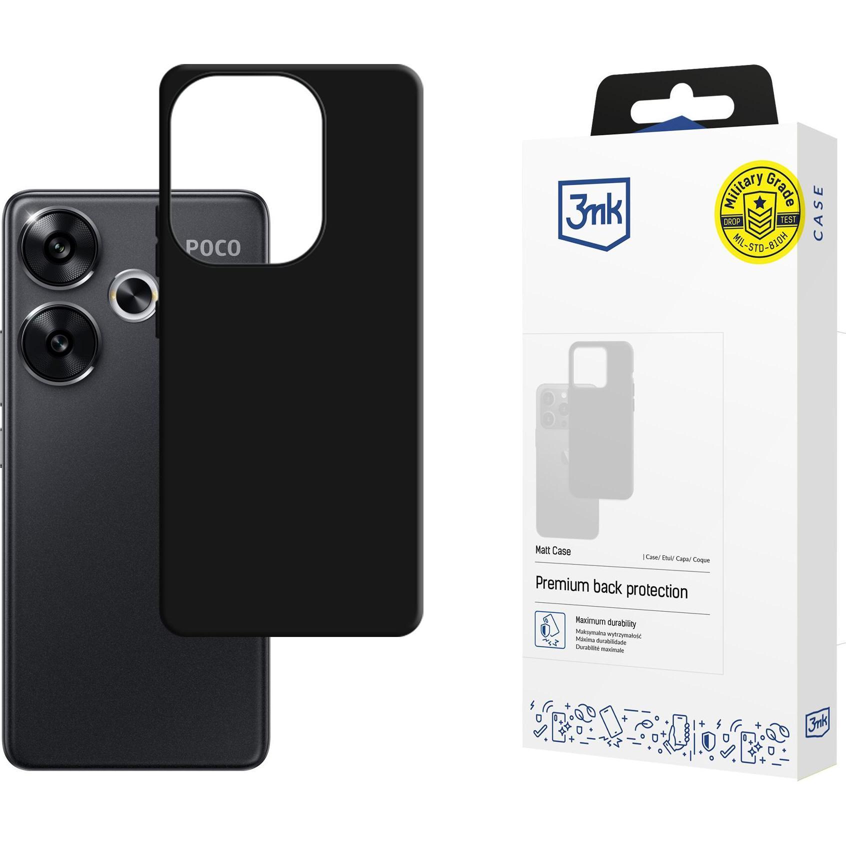 3Mk Nero Custodia Matt Case Na Xiaomi Poco F6 - Czarne (Xiaomi Poco F6), Cover Smartphone,