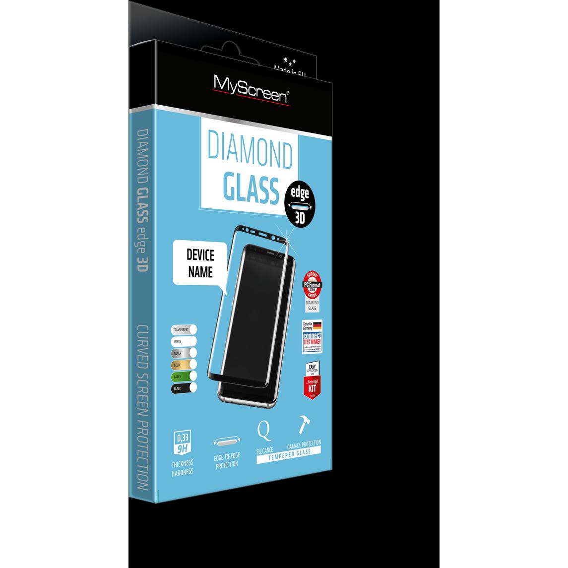 MyScreen Protector Diamond Glass Edge3D (1 Stück, Apple iPhone 7 Plus), Smartphone Schutzfolie, Schwarz