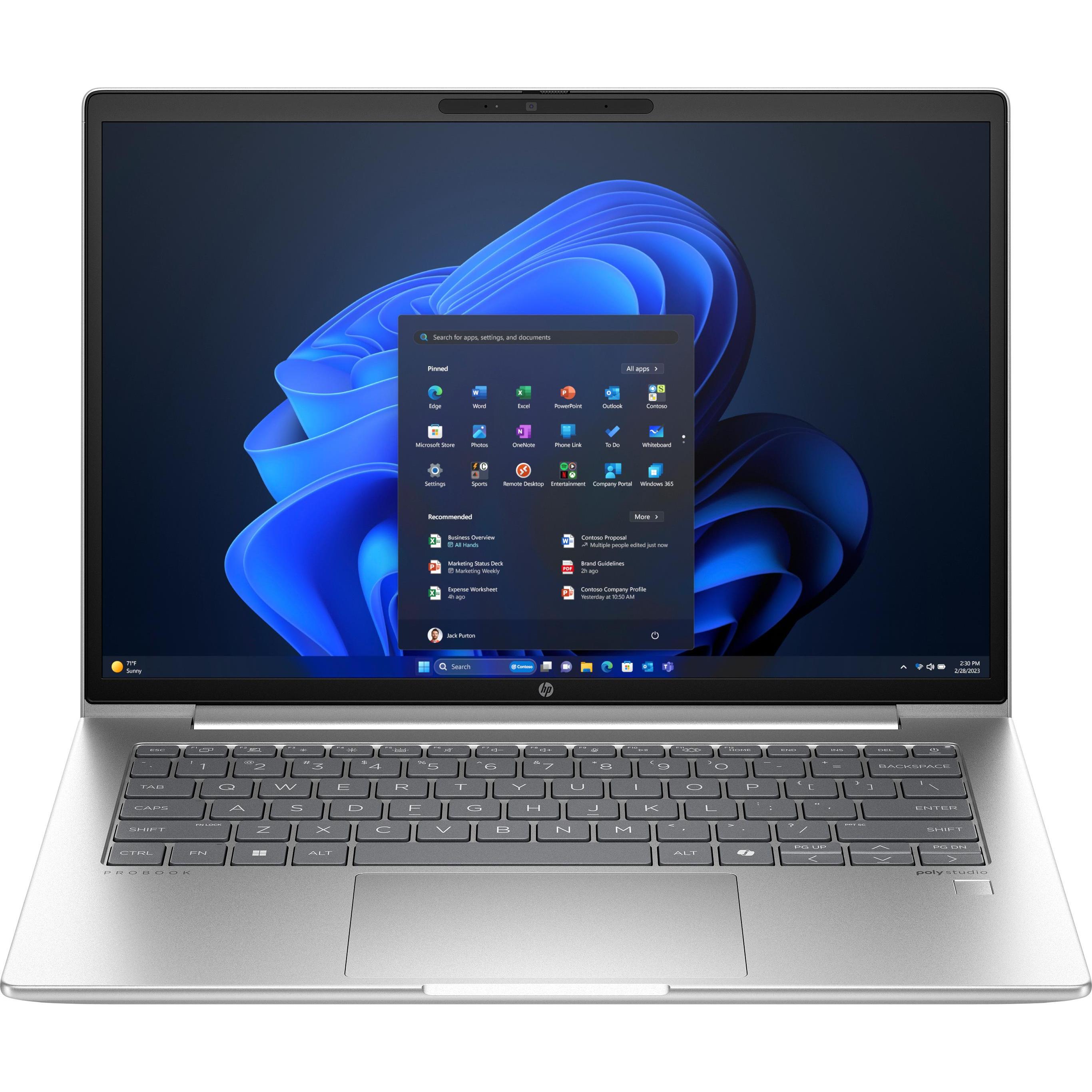 HP ProBook 445 14 G11 (14", AMD Ryzen 5 7535U, 16 GB, 512 GB, DE), Notebook, Silber